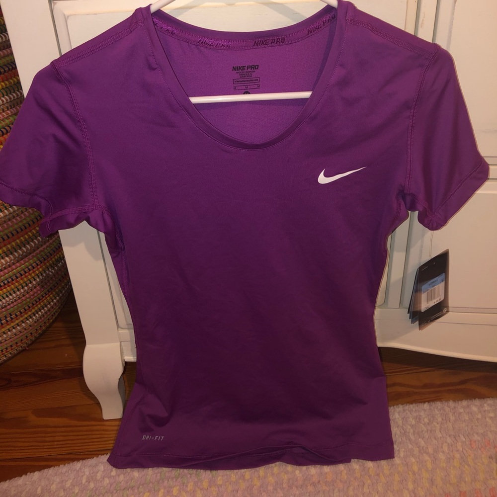 Nike Pro Purple workout Shirt